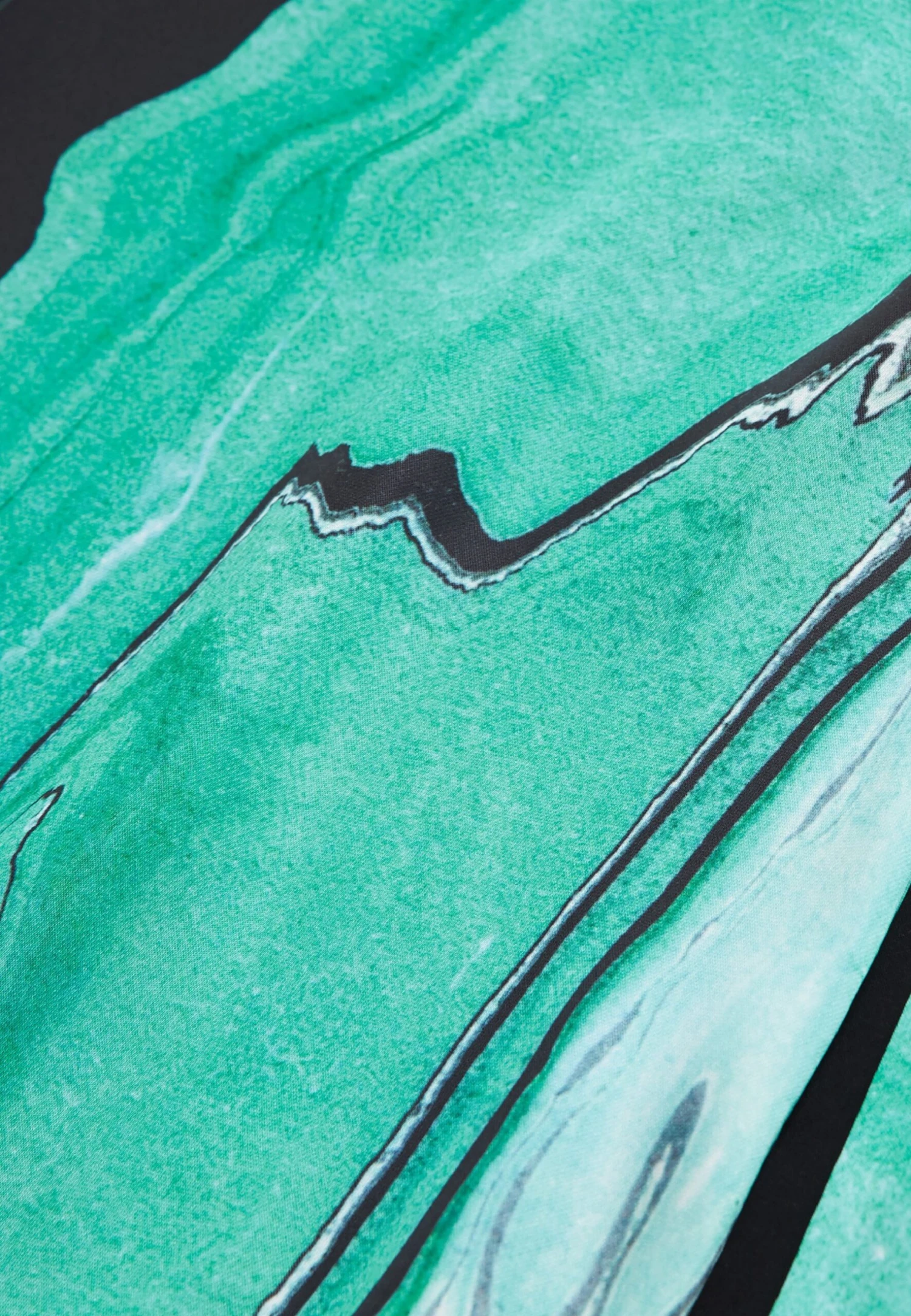 THE KOOPLES Imprimée Avec Fente Latérale - Jurk - Black Green 2 THE KOOPLES Imprimée Avec Fente Latérale - Jurk - Black Green - Afbeelding 2