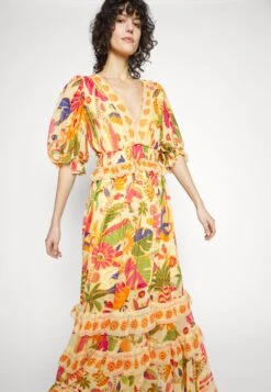 Farm Rio Rio Tapestry Dress - Maxi-Jurk - Rio Tapestry Yellow -Ulla Popken Winkel 5e47974d20ba4cc5a388fc48dad32018