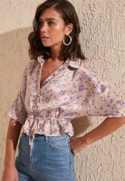 Trendyol Twoss - Overhemdblouse - Pink -Ulla Popken Winkel 627fb3536f174312a857968731620bc4