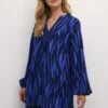 Kaffe Bpsally V-Notch Neck - Tuniek - Blue Graphic Print
