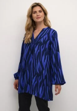 Kaffe Bpsally V-Notch Neck - Tuniek - Blue Graphic Print