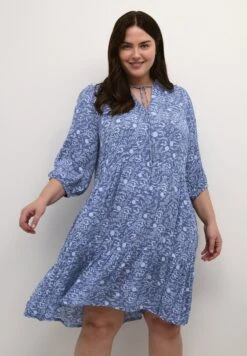 Kcferina Ami - Jurk - Blue Small Flower