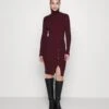 Vero Moda Vmabba Button Roll Neck Dress - Gebreide Jurk - Port Royale