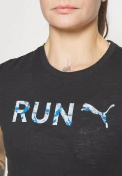 Puma Graphic Tee Run - T-Shirt Print - Black -Ulla Popken Winkel 6556d60b56cf49578a6034b9b7a1a7da