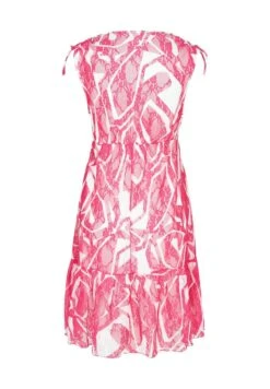 Kurzes Mit Grafischem Muster Und Schleifen An Den S - Jurk - Fushia -Ulla Popken Winkel 65e830fa519f4b09b14f6bf10f9eed7f