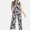 Vera Mont À Imprimé À Fleurs - Jumpsuit - Dark Bluer Osé