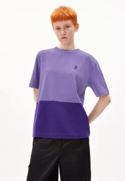 Armedangels Tarjaa Patched - T-Shirt Print - Purple Stone Indigo Lilac