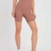 Damen Seamless- Shorts - Braun