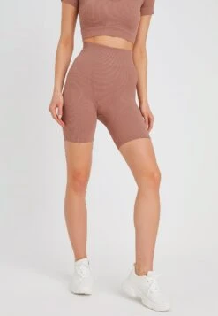 Damen Seamless- Shorts - Braun