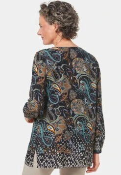 GOLDNER Blouse - Navy / Patterned -Ulla Popken Winkel 6f7dd15c562a4626ac73239e55f6b019