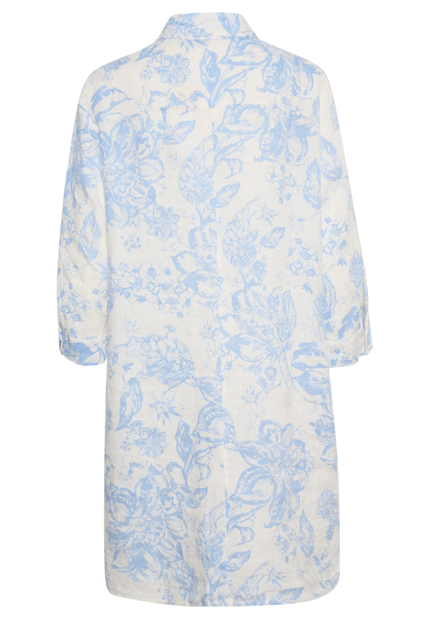 Cream Bellis Long - Overhemdblouse - Blue Botanic Garden 6 Cream Bellis Long - Overhemdblouse - Blue Botanic Garden - Afbeelding 6