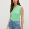 Mit Rippstruktur - Top - Hellgrün