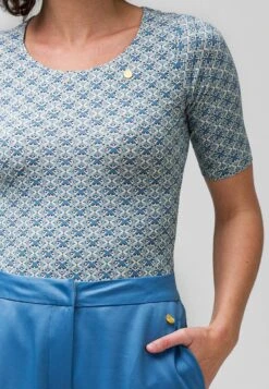 Blouse - Blue -Ulla Popken Winkel 731416de550743aa8d9b7bd211e82983