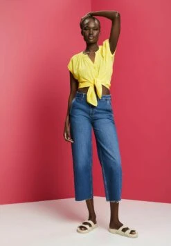 ESPRIT Kurzarm Mit Print - Overhemdblouse - Light Yellow -Ulla Popken Winkel 76d68a76fce84198aefc407d4c9f1722