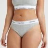 Modern Plus Thong - String - Grey Heather