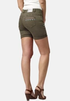 Koroshi Jeansshort - Kaki -Ulla Popken Winkel 78769cb40e4743d09d15003e0cac6f7e