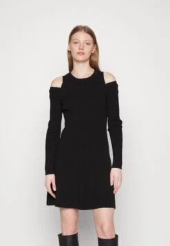 DKNY Shldr Fit Flare Drss - Cocktailjurk - Black