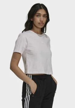 Adidas Originals Tennis Luxe Cropped Originals Crop - T-Shirt Print - Pearl Amethyst -Ulla Popken Winkel 7a83bd5731d343beb26daec5053093b5