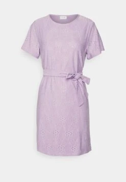 Vikawa Short Tie Belt Dress - Jerseyjurk - Pastel Lilac -Ulla Popken Winkel 7a8679183b1b404faaad66b6c06bf8e7