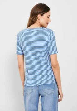 Cecil Mit Streifenmuster - T-Shirt Print - Blau -Ulla Popken Winkel 7b8a9127405e40fb9e293b82f720bdab