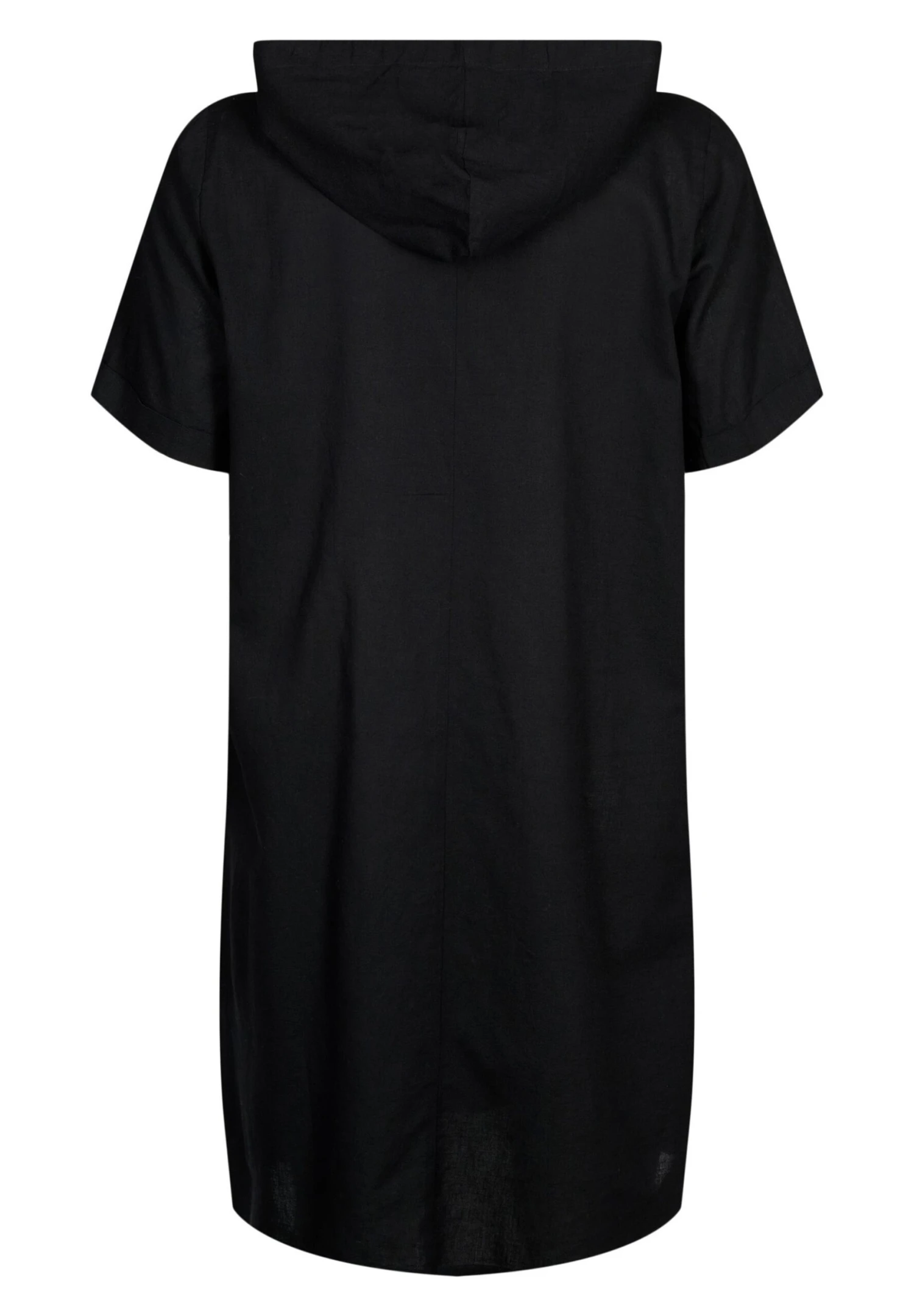 Zizzi Short-Sleeved With Hood - Jurk - Black 5 Zizzi Short-Sleeved With Hood - Jurk - Black - Afbeelding 5