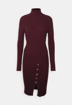 Vero Moda Vmabba Button Roll Neck Dress - Gebreide Jurk - Port Royale -Ulla Popken Winkel 7d643d65196d47c9b1d4160753485951