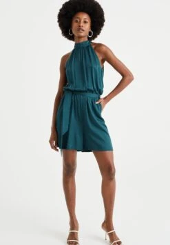 WE FASHION Met Ceintuur - Jumpsuit - Green