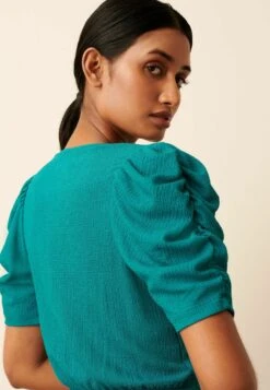 Next V-Neck Short Sleeve Petite - Jumpsuit - Teal Blue -Ulla Popken Winkel 82d5c308c96a4effa68f93bbd6fa6f33