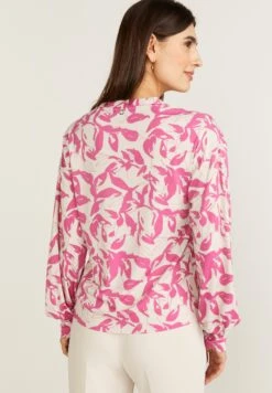 Karin V-Neck Flower Print - Blouse - Versus Rose -Ulla Popken Winkel 834f0f72b4154fb393e7ff70032f4c15