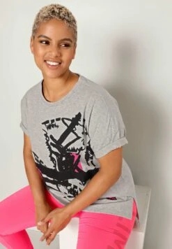 T-Shirt Print - Hellgrau -Ulla Popken Winkel 84495b1dbb964efd8ab86311c279b60d