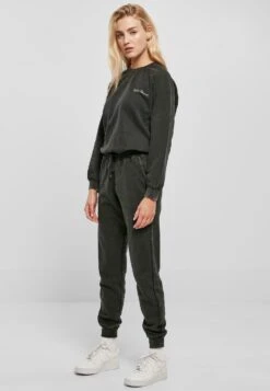 URBAN CLASSICS Long Sleeve Terry J - Jumpsuit - Black