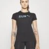 Puma Graphic Tee Run - T-Shirt Print - Black