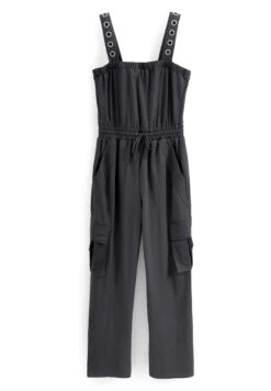 Next Cargo Sleeveless Drawstring Waist Standard - Jumpsuit - Charcoal Grey -Ulla Popken Winkel 8861d31e10aa44a6accbe07ad1db4fb5