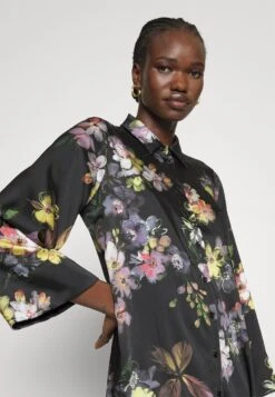 TWINSET Woven Dress - Blousejurk - Fiore Nero/Multicolor -Ulla Popken Winkel 8bbeb683612b430b88659abad5627ed9