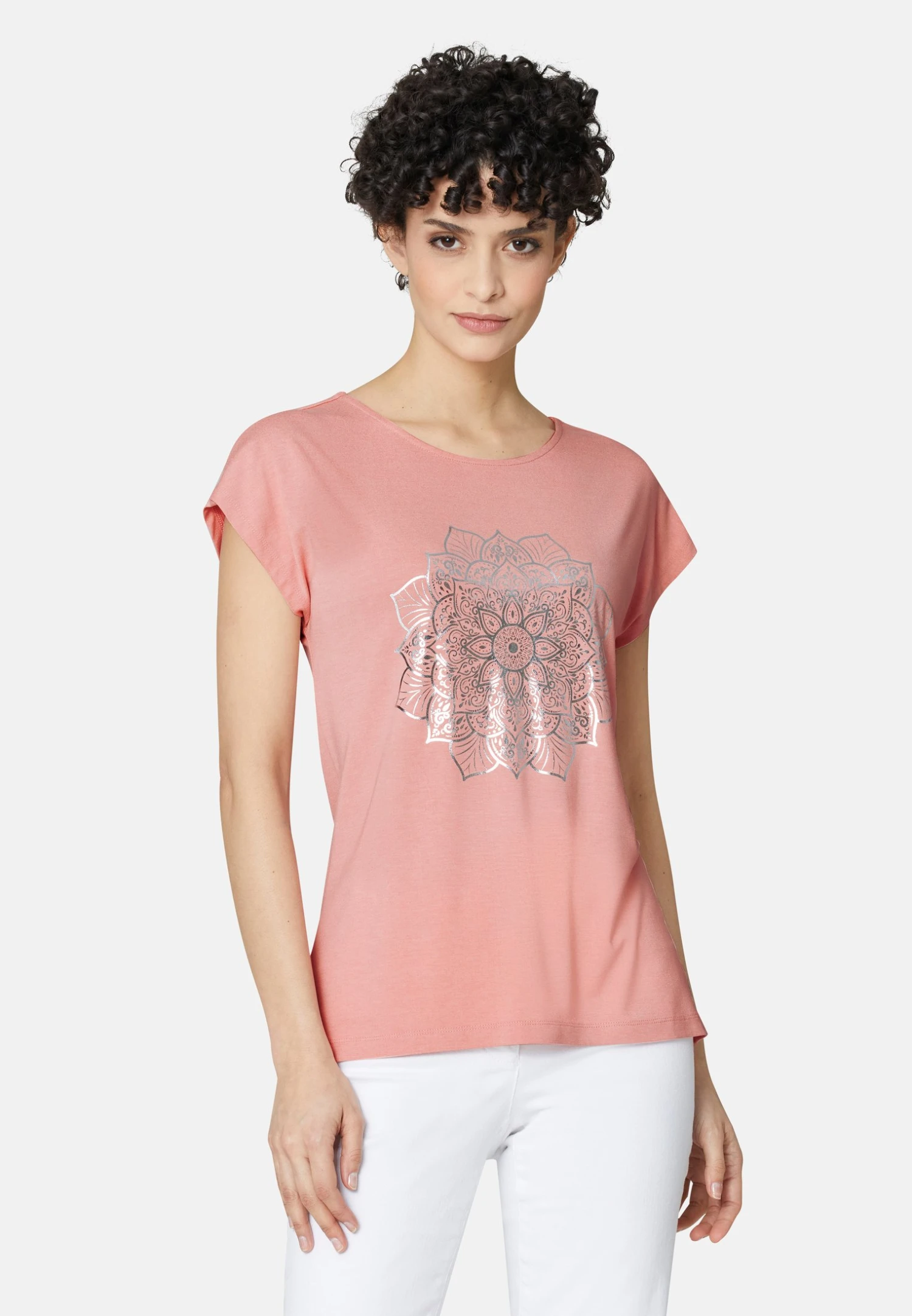 Mit Nachhaltigen - T-Shirt Print - Lachsrosa 1 Mit Nachhaltigen - T-Shirt Print - Lachsrosa