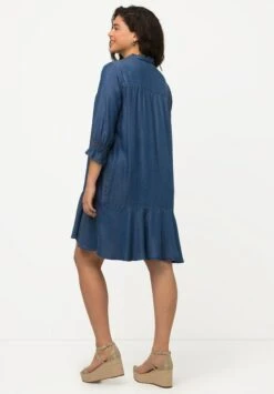 Ulla Popken Optik-Ausschnitt 3/4-Arm - Spijkerjurk - Blue Denim -Ulla Popken Winkel 9493fefe6f88458e913ef464306cfe44