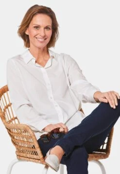 GOLDNER Mit Durchgehender Knopfleiste - Overhemdblouse - White 6 GOLDNER Mit Durchgehender Knopfleiste - Overhemdblouse - White -Ulla Popken Winkel 97b1e8647f304f68b95a4f700398bb7a