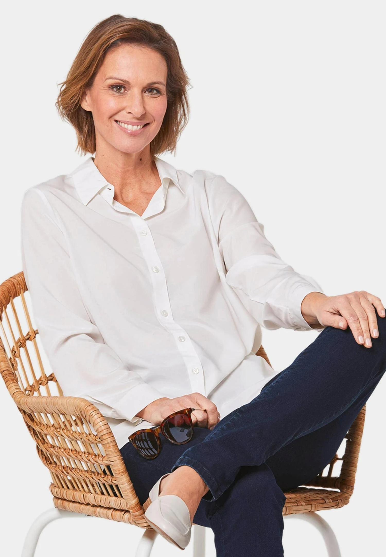 GOLDNER Mit Durchgehender Knopfleiste - Overhemdblouse - White 3 GOLDNER Mit Durchgehender Knopfleiste - Overhemdblouse - White - Afbeelding 3