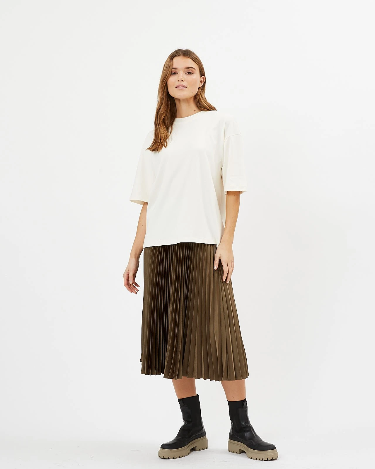 Minimum Aarhusi - T-Shirt Basic - Broken White 2 Minimum Aarhusi - T-Shirt Basic - Broken White - Afbeelding 2