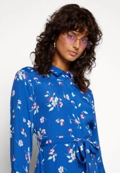 Pieces Pcnikita April Midi Dress - Blousejurk - Mazarine Blue -Ulla Popken Winkel 9b330f7b49184d9aa9acda237419c66a