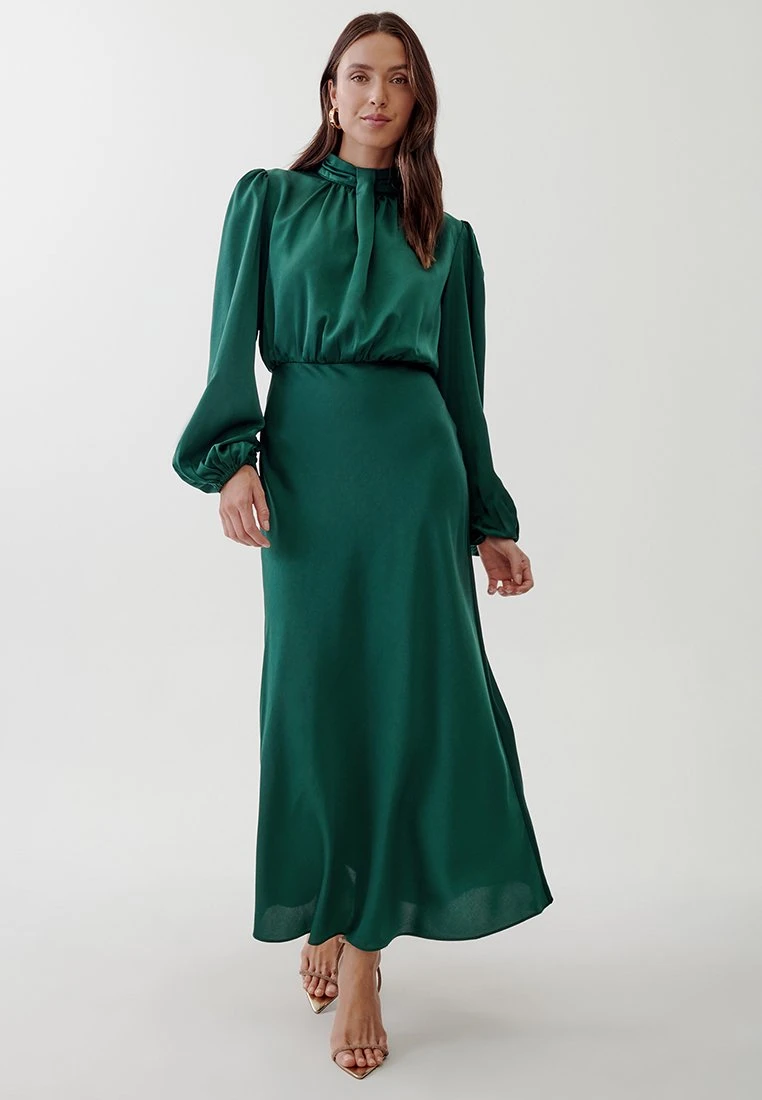 Tussah Alaia - Maxi-Jurk - Emerald 1 Tussah Alaia - Maxi-Jurk - Emerald