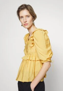 MUNTHE Defoss - Blouse - Yellow -Ulla Popken Winkel 9dc97e1030b5437d8bb35629c2821601