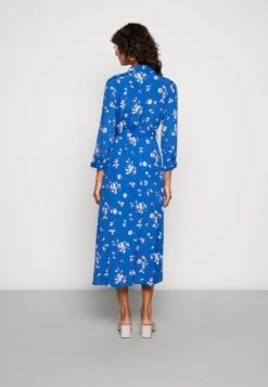 Pieces Pcnikita April Midi Dress - Blousejurk - Mazarine Blue -Ulla Popken Winkel 9ed7767eb9184493ad6448a4c5d63edb
