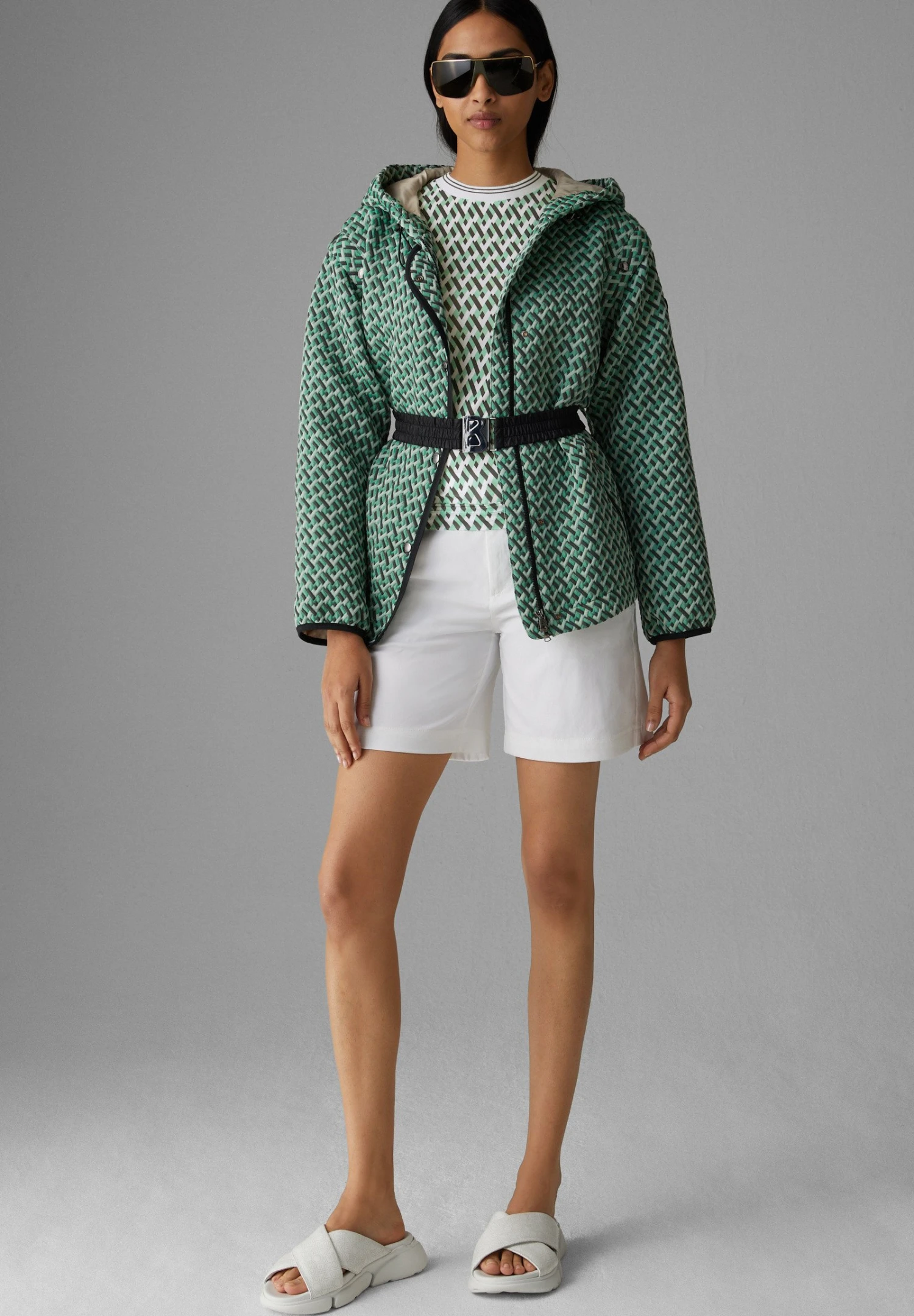 Bogner Alene - T-Shirt Print - Grün Weiß 2 Bogner Alene - T-Shirt Print - Grün Weiß - Afbeelding 2