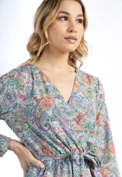 Usha Maxi-Jurk - Wollweiss Mehrfarbig -Ulla Popken Winkel a07fd9b9e7fb49a398b7b8b5871f131f