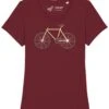 Yellow Bike - T-Shirt Print - Burgundy