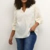 Kcsisla 3/4 Sl - Blouse - Chalk