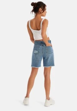 Chief Ripped- Jeansshort - Mid Blue 6 Chief Ripped- Jeansshort - Mid Blue -Ulla Popken Winkel a637a55603914130bfab8c3e73579241