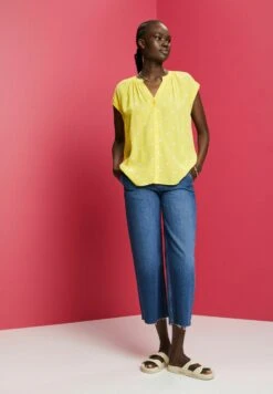 ESPRIT Kurzarm Mit Print - Overhemdblouse - Light Yellow -Ulla Popken Winkel a9414d265a4f460eb7ede04416f8fae2