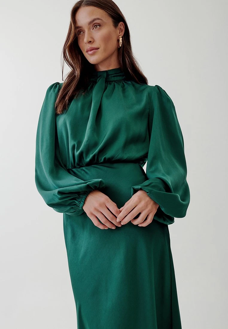 Tussah Alaia - Maxi-Jurk - Emerald 4 Tussah Alaia - Maxi-Jurk - Emerald - Afbeelding 4